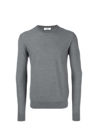 Мужской серый свитер с круглым вырезом от Fashion Clinic Timeless