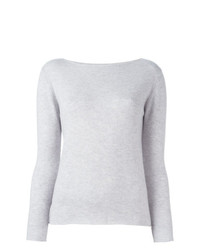 Женский серый свитер с круглым вырезом от Fashion Clinic Timeless