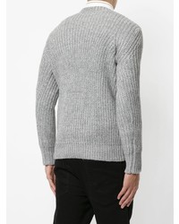 Мужской серый свитер с круглым вырезом от Loveless