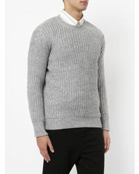 Мужской серый свитер с круглым вырезом от Loveless