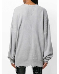 Женский серый свитер с круглым вырезом от Unravel Project