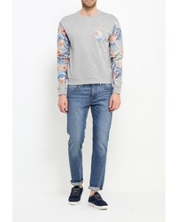 Мужской серый свитер с круглым вырезом от Fresh Brand