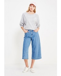 Женский серый свитер с круглым вырезом от Gap