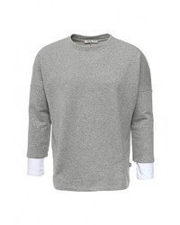 Мужской серый свитер с круглым вырезом от Gianni Lupo