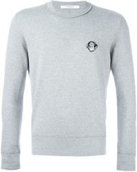 Мужской серый свитер с круглым вырезом от Givenchy