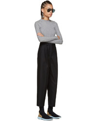 Женский серый свитер с круглым вырезом от Acne Studios