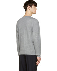 Мужской серый свитер с круглым вырезом от Acne Studios