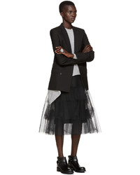 Женский серый свитер с круглым вырезом от Alexander McQueen