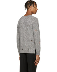 Мужской серый свитер с круглым вырезом от Marc Jacobs