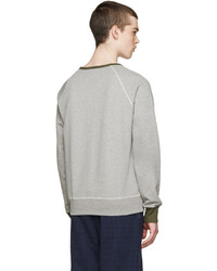 Мужской серый свитер с круглым вырезом от Nigel Cabourn