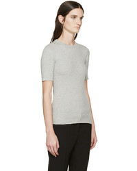 Женский серый свитер с круглым вырезом от Frame Denim