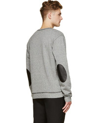 Мужской серый свитер с круглым вырезом от Maison Margiela