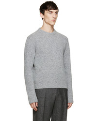 Мужской серый свитер с круглым вырезом от Calvin Klein Collection