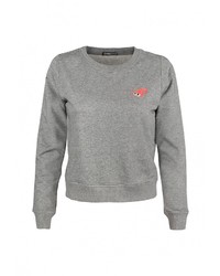 Женский серый свитер с круглым вырезом от Grezzo