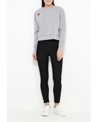 Женский серый свитер с круглым вырезом от Guess Jeans