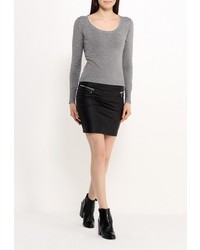 Женский серый свитер с круглым вырезом от Guess Jeans