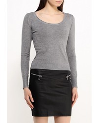 Женский серый свитер с круглым вырезом от Guess Jeans