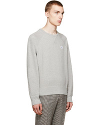 Мужской серый свитер с круглым вырезом от Acne Studios