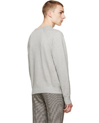 Мужской серый свитер с круглым вырезом от Acne Studios