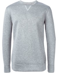 Мужской серый свитер с круглым вырезом от Helmut Lang