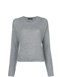 Женский серый свитер с круглым вырезом от Iris von Arnim