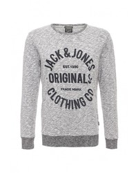 Мужской серый свитер с круглым вырезом от Jack &amp; Jones