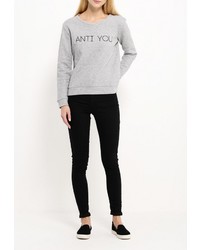 Женский серый свитер с круглым вырезом от Jacqueline De Yong