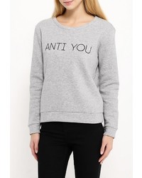 Женский серый свитер с круглым вырезом от Jacqueline De Yong