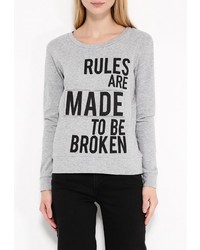 Женский серый свитер с круглым вырезом от Jacqueline De Yong