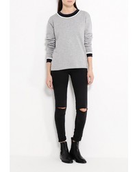 Женский серый свитер с круглым вырезом от Jacqueline De Yong