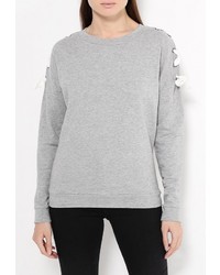 Женский серый свитер с круглым вырезом от Jacqueline De Yong