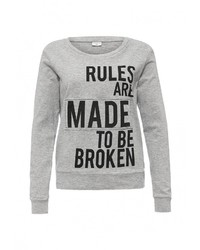 Женский серый свитер с круглым вырезом от Jacqueline De Yong