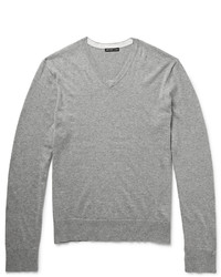 Мужской серый свитер с круглым вырезом от James Perse