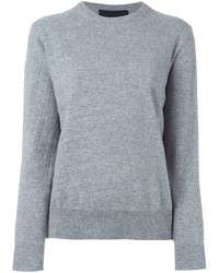 Женский серый свитер с круглым вырезом от Jay Ahr