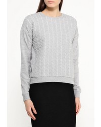 Женский серый свитер с круглым вырезом от Jennyfer