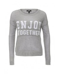 Женский серый свитер с круглым вырезом от Jennyfer