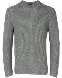 Мужской серый свитер с круглым вырезом от Joseph