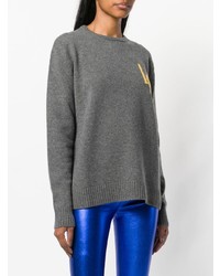 Женский серый свитер с круглым вырезом от Adaptation