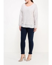 Женский серый свитер с круглым вырезом от Junarose