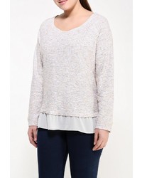 Женский серый свитер с круглым вырезом от Junarose