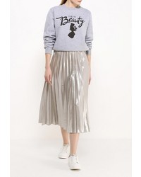 Женский серый свитер с круглым вырезом от Katya Dobryakova