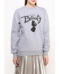 Женский серый свитер с круглым вырезом от Katya Dobryakova