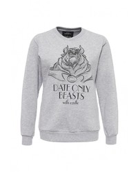 Женский серый свитер с круглым вырезом от Katya Dobryakova