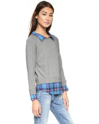 Женский серый свитер с круглым вырезом от Soft Joie