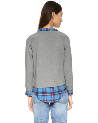 Женский серый свитер с круглым вырезом от Soft Joie