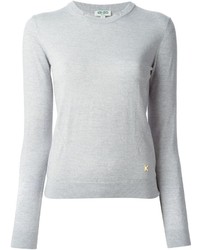 Женский серый свитер с круглым вырезом от Kenzo