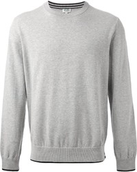 Мужской серый свитер с круглым вырезом от Kenzo