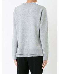 Женский серый свитер с круглым вырезом от Proenza Schouler
