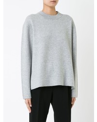 Женский серый свитер с круглым вырезом от Proenza Schouler