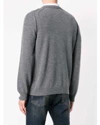 Мужской серый свитер с круглым вырезом от Dondup